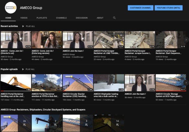 AMECO Group launches its YouTube channel to showcase its material handling installations